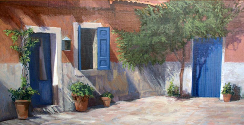 Patio azul